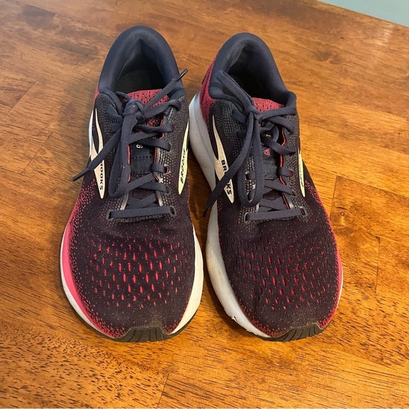 Womens Brooks Ghost 16 navy pink size 9 narrow - Picture 7 of 13